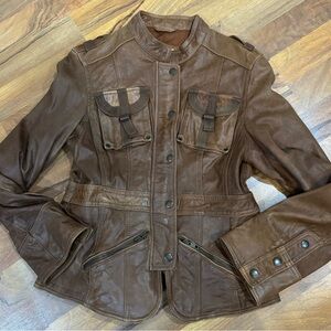 Wilson’s brown Leather Italian jacket